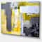 Designart - Grey and Yellow Blur Abstract - Abstract Canvas Art Print